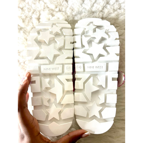 NWOB Nine West Timma Double Strap Slip On Platform Sandals Women Size 8.5 - Picture 7 of 9